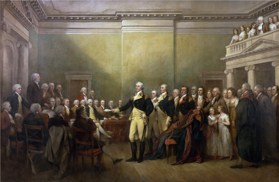 General George Washington Resigning his Commission, painting by John Trumbull, 1824